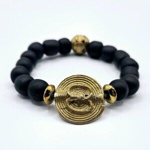 Onyx Black and Gold Bracelet